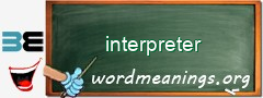 WordMeaning blackboard for interpreter